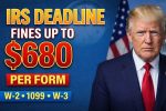 Tax Deadline Passed – Millions Risk Fines Up to $680 Per Form for Late IRS Filings